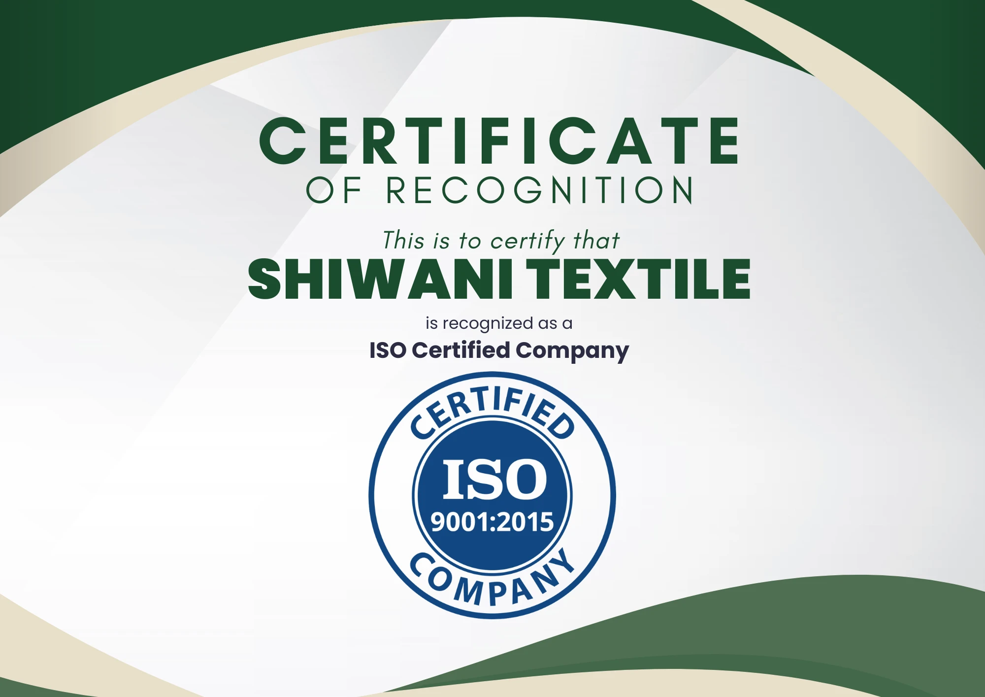 ISO Certified