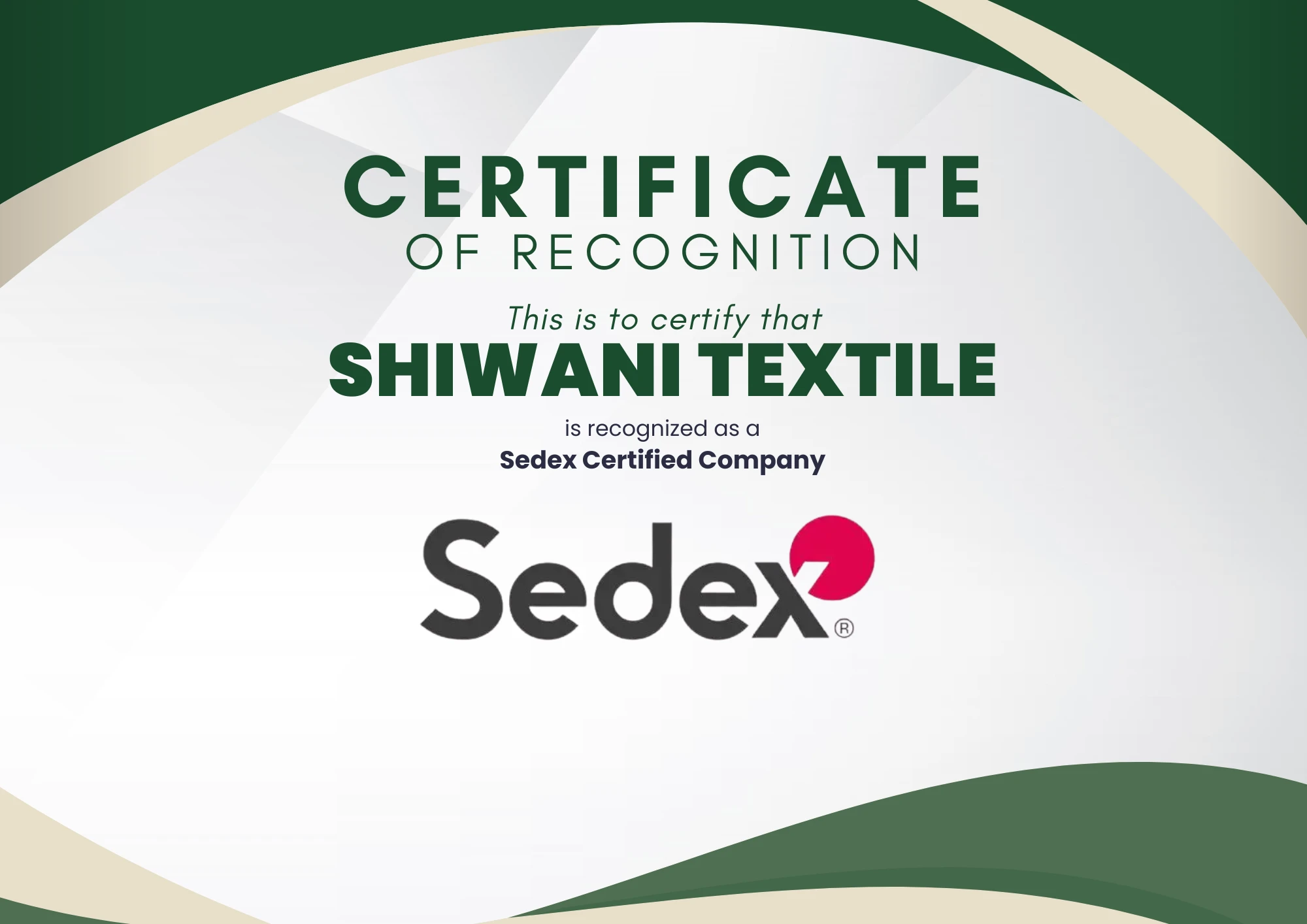 Sedex Certified