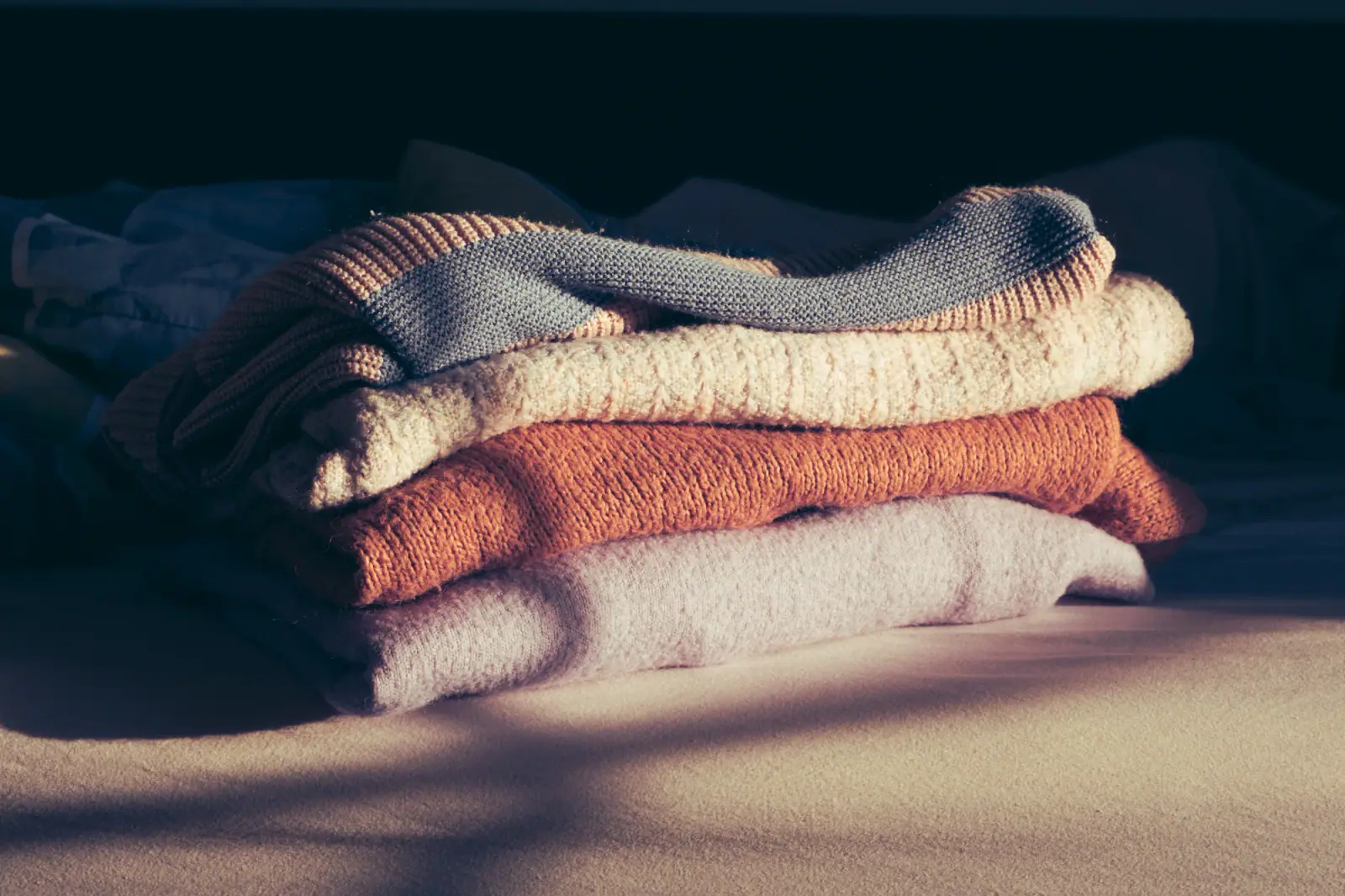 Folded premium cotton towels